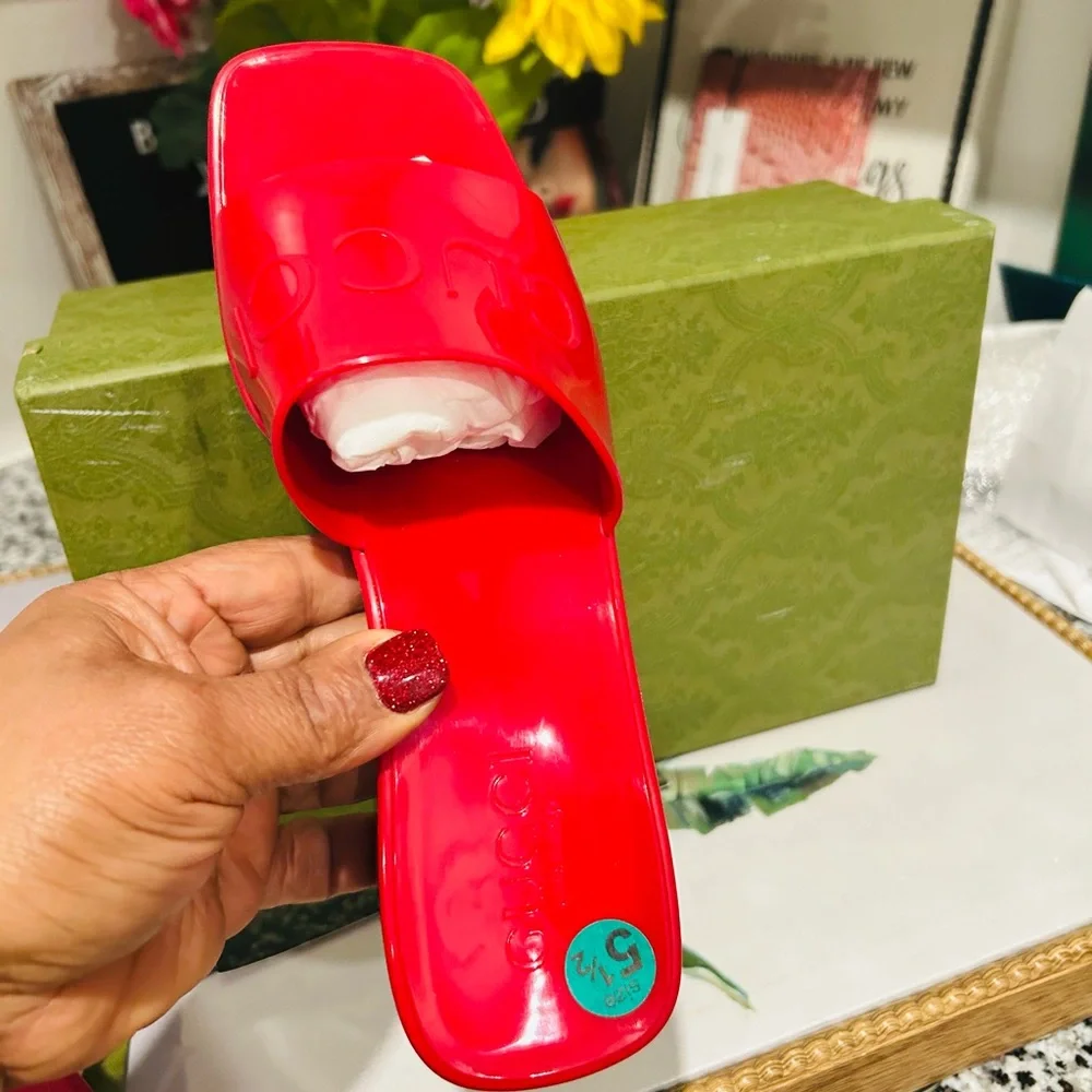 Gucci Women's Bold Red Slide Sandals